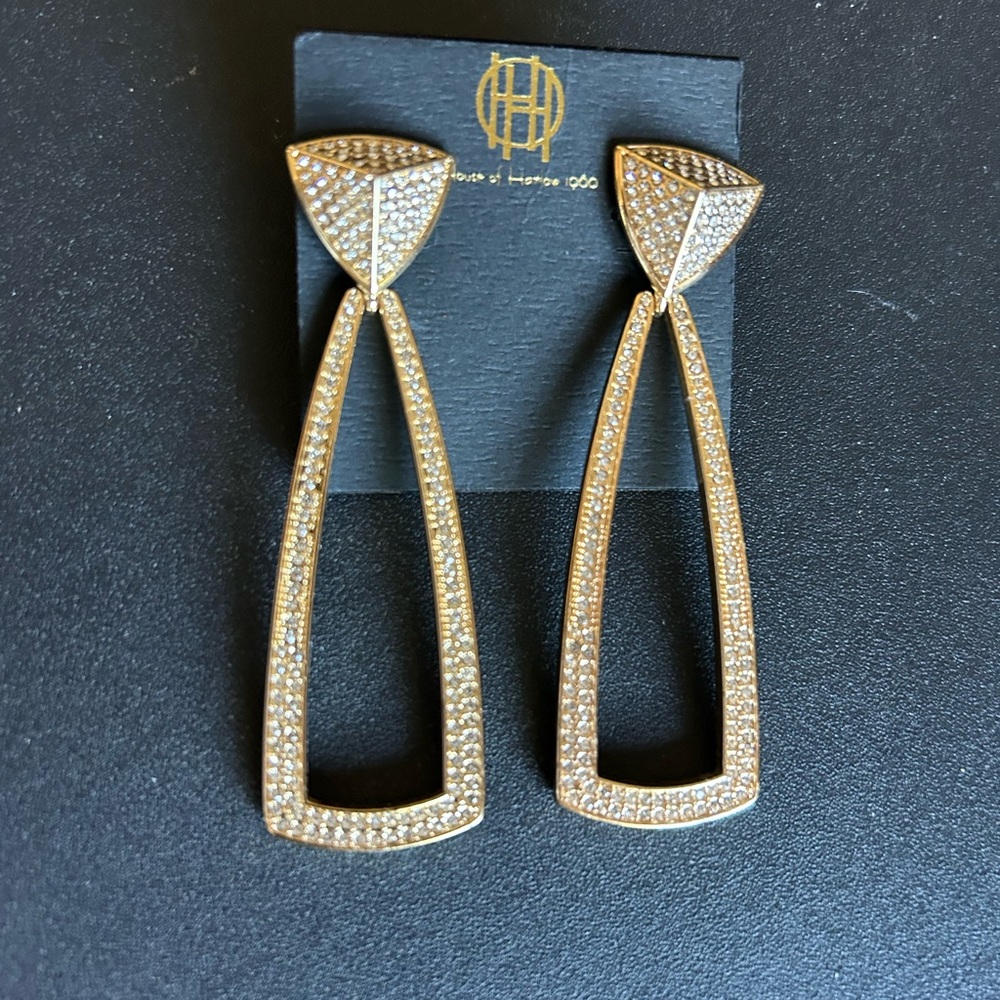 House of Harlow 1960 Gold Geometric Drop Earrings